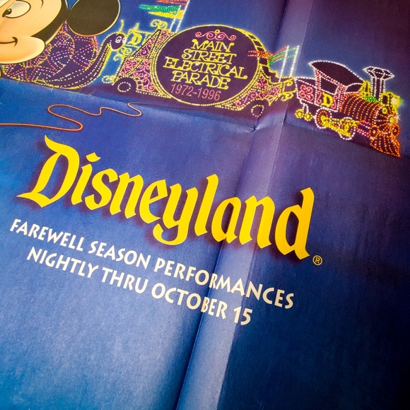 Vintage 90s 1996 DLR Disneyland Farewell to Main Street Electrical Parade Poster - Picture 4 of 16